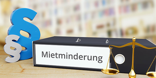 Ordner mit Aufschrift Mietminderung - Mietrecht Berlin